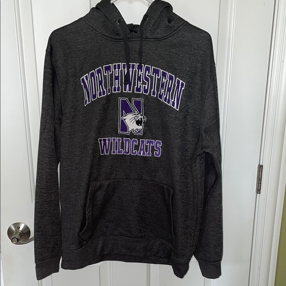 Colosseum Northwestern Wildcats Hoodie - Dark Gray and Purple men size L